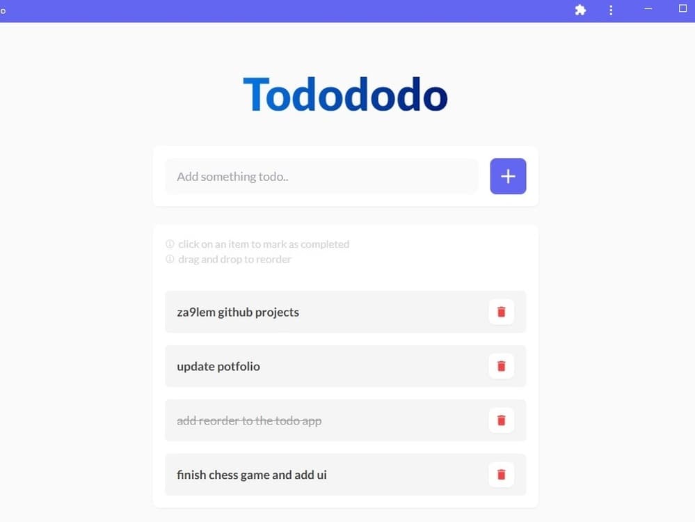 Offline todo app